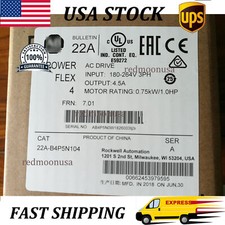 New Allen-Bradley 22A-B4P5N104 PowerFlex 4 240V 3P 1HP AC Drive 22AB4P5N104