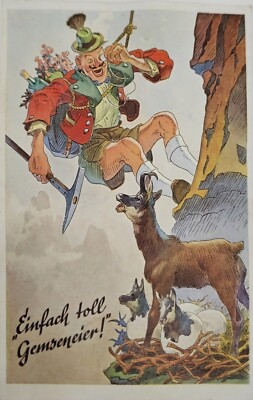 Postcards Einfach toll Gemseneier Simply Great Chamois Eggs Climber Munchener