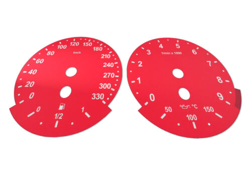 For BMW M5, M6, E60, E63 RED - Speedometer Dials from MPH to Km/h Gauges - Picture 4 of 6