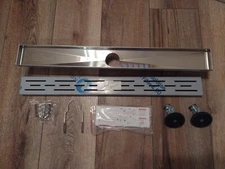 Neodrain 24-in Stainless Steel Linear Shower Drain with Stripe Pattern (L)