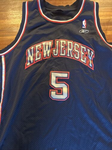 Camiseta Reebok NBA número 5 KiDD talla 2 XL vintage usada - Imagen 3 de 10