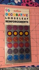 Vintage Stickers Looseleaf Reinforcements Foil Stickers Butterfly Originals New