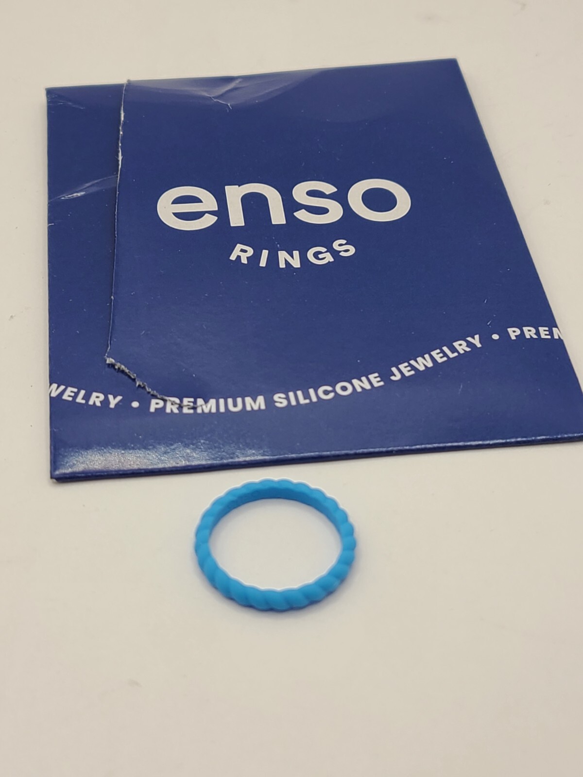 Enso Braided Stackable Silicone Ring - Vibrant Bl… - image 2