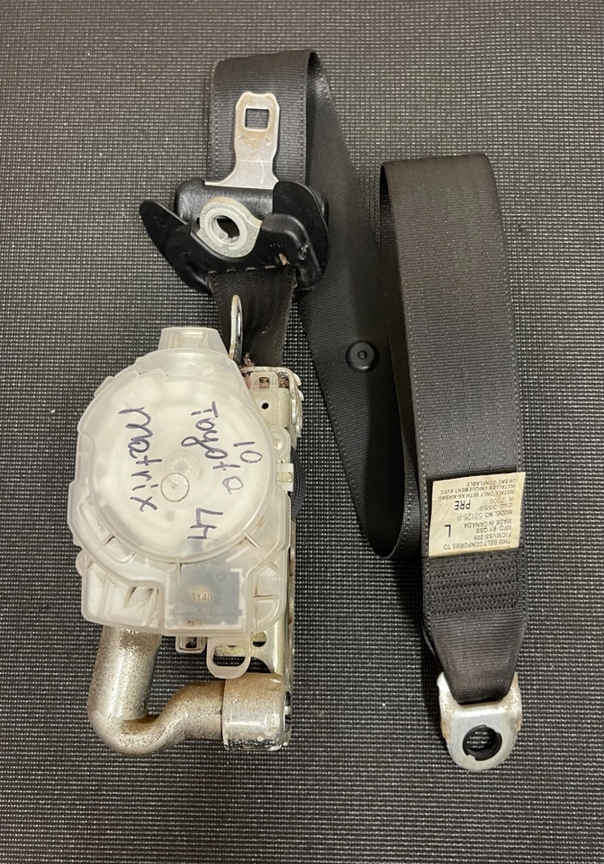 Cinturón de seguridad delantero izquierdo Toyota Matrix 2009 2010 lado del conductor OEM Foto 4 de 4