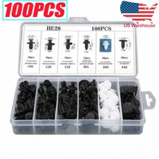 100pcs Box Set Bumper Fender Liner Push Type Retainer Clips for Toyota Fastener