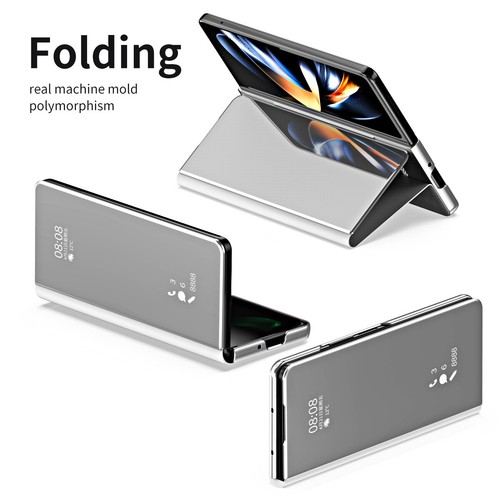 Funda Magnética S-View Espejo Chapado Soporte Para Samsung Galaxy Z Plegable 5/4/3/2 - Imagen 23 de 53