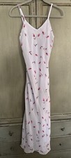 Tu lips 90s Vintage Slip Purple slip Midi dress lavender S Flower Spring Floral