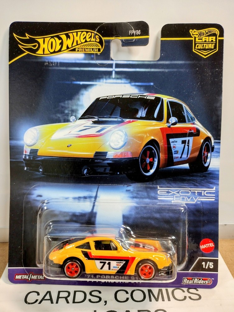 HOT WHEELS PREMIUM EXOTIC ENVY 1971 PORSCHE 911 Yellow