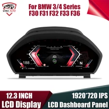 12,3'' LCD Digital Dashboard Linux SWC Gauges For BMW 3 4 Series F30 F31 F32 F36