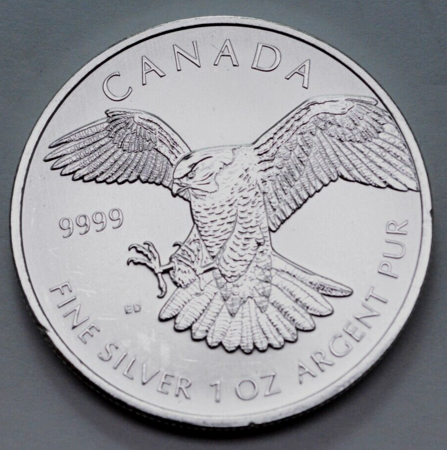 2014 5 DOLLAR CANADA 1 OZ 9999SILVER Wildlife BirdsofPrey Peregrine 2014-5-dollar-canada-1-oz-9999silver-wildlife-birdsofprey-peregrine