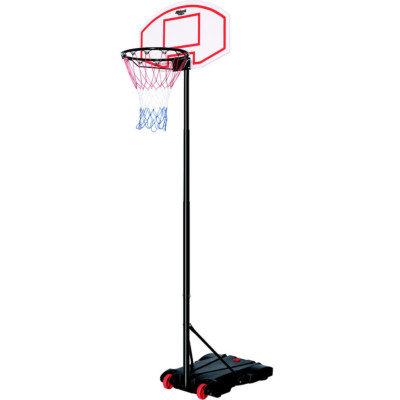 Midwest Junior Basketballständer Korb und Netz (5 Fuß - 8 Fuß) 17'' Ring, auf Rollen