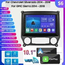 Carplay For 14-18 Chevrolet Silverado GMC Sierra Car Stereo Radio GPS NAVI 6+64G