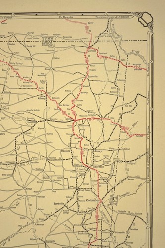 Mapa de senderos automáticos de colección Mississippi mapa de carreteras de carretera 1928 original antiguo - Imagen 6 de 12
