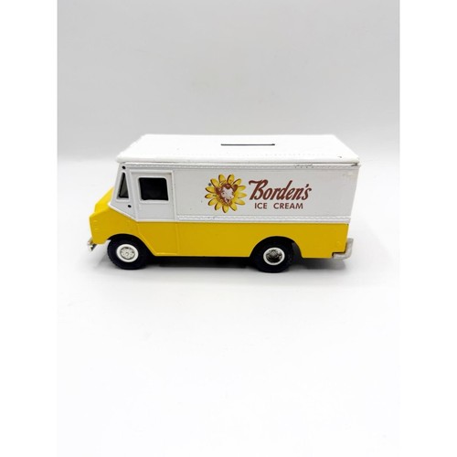 Ertl Collectibles Borden’s Ice Cream Truck Metal Bank 1996 Vintage 6” RARE