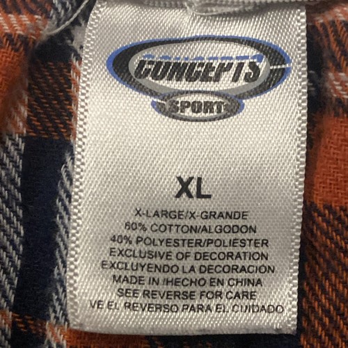 VINTAGE Auburn University Tigers Flannel Boxer Shorts - NCAA Blue/Orange Mens XL - Picture 6 of 13