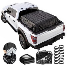 Cargo Net for Pickup Truck Bed,4' x 6' Stretches to 8' x 12' - Small Mesh Bun...