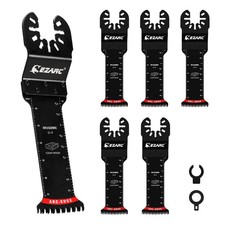 5 Pack Japanese Tooth Oscillating Multitool Saw Blades, CRV Extra-Long Reach Arc