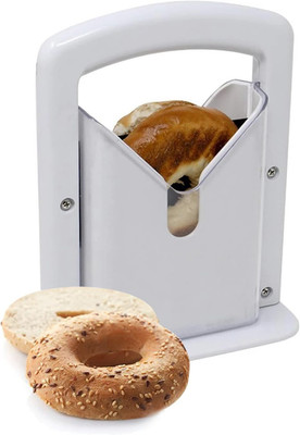 Bagel Slicer Perfect Bagels Safe Grip Safety Shield Bagel Cutter Stainless Steel