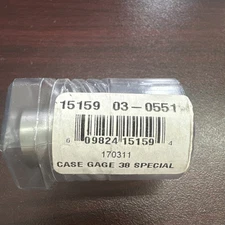 Dillon Precision Case Gage;  Stainless Steel;  For 38 Special;  15159