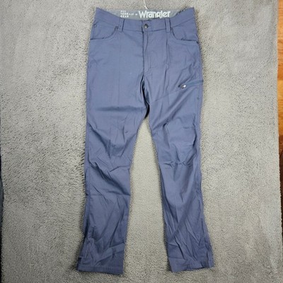 Wrangler ATG Mens Slate Blue Synthetic Utility Hiking Pants 36x34