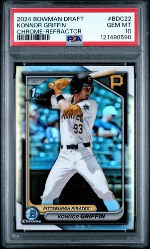 2024 Bowman Draft Konnor Griffin 1st Bowman Chrome Refractor PSA 10 GEM MINT