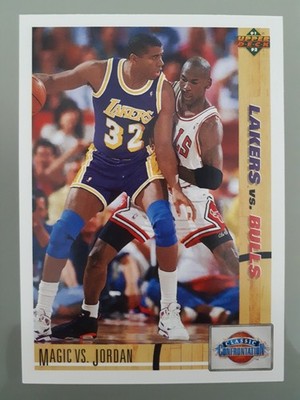 1991-92 Upper Deck Magic Johnson vs. Michael Jordan #34 Classic Confrontation