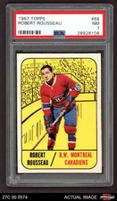 1967 Topps #68 Bobby Rousseau Canadiens PSA 7 - NM