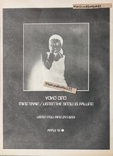 YOKO ONO MIND TRAIN / LISTEN THE SNOW IS FALLING advert 1972 17&frac14;x12⅜" 44x32cm 