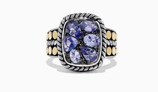 Effy Tanzanite Sterling Silver 18K Yellow Gold Ring (DG7133606)