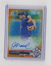 Justin Maese RC Auto 2017  1st Bowman Chrome Gold Shimmer #20/25   TORONTO