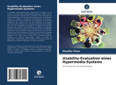 Muzafar Khan | Usability-Evaluation eines Hypermedia-Systems | Taschenbuch