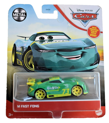 Disney Pixar Cars GRR64 1:55 Metal M Fast Fong 73 Rev-N-Go 2017