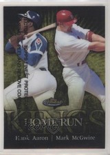 1999 Topps Finest Home Run Kings Hank Aaron Mark McGwire #300 HOF 2k3