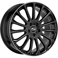 Cerchio in Lega MSW 30 7,5x19 ET48 5x112 Gloss Black+Diamond Lip