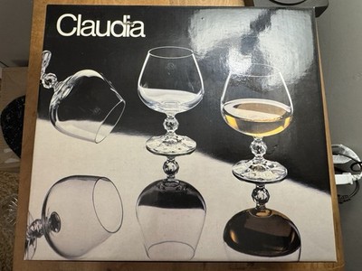 Bohemia Crystal Claudia Brandy Snifter Glasses Set of 6 Czech Crystal
