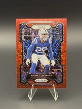 2023 Panini Prizm - Rodney Thomas II #130 Red No Huddle Prizm /70 (RC)