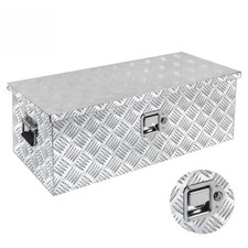 Caja de herramientas de aluminio con plataforma para camioneta de 30"x13"x10" almacenamiento de alta resistencia para camioneta remolque RV