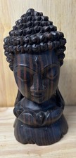 Carved Wooden head statuette
