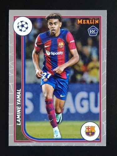 2023-24 Topps Chrome Merlin UEFA LAMINE YAMAL Rookie RC FC Barcelona #27 (B)