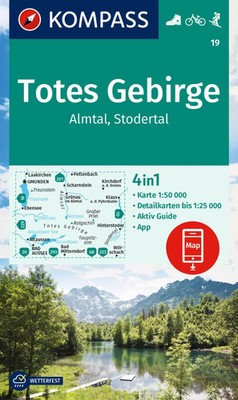 KOMPASS Wanderkarte 19 Totes Gebirge, Almtal, Stodertal 1:50.000 | (Land-)Karte
