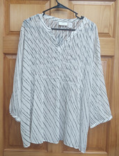 Chico's Women's 4 Plus Size Sheer Pintuck Front and Back XXL Beach Coverup