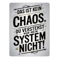 DAS IST Kein Chaos Metallschild XL In 21X28 Cm