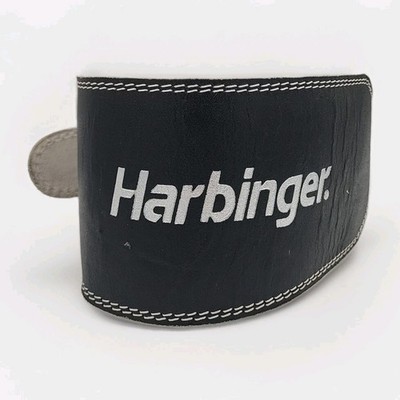 Harbinger 6 Inch Leather Padded Weight Lifting Belt Size M New 26 To 32 Inch W