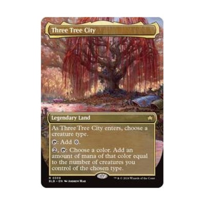 WotC Bloomburrow Three Tree City (Borderless) (0339) (R) NM