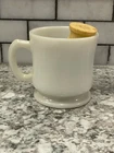 Shaving Mug, White Milk Glass, Footed With Handle, Vintage  - 3.5"