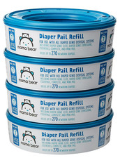 Mama Bear Diaper Pail Refills for Diaper Genie Pails,4 Packs of 270 Count