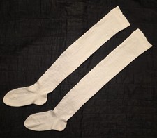 ANTIQUE 1920 S CHILD S COTTON STOCKINGS FR MUSEUM DEACCESSION