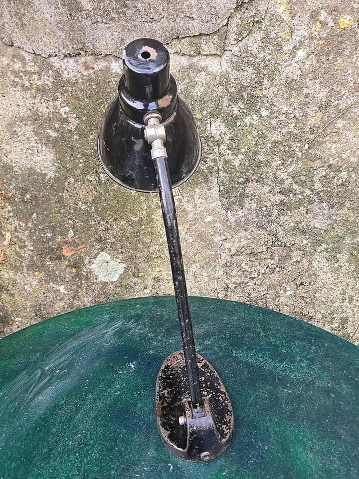 ANCIENNE LAMPE DE BUREAU BAUHAUS “JACOBUS” Kaiser Idell Gras Old German Lamp - Photo 2/4