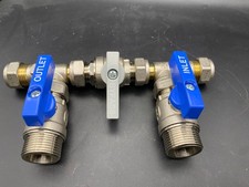 15mm Bypass Valve (long levers) Water Softener Installation-Compression Fitting