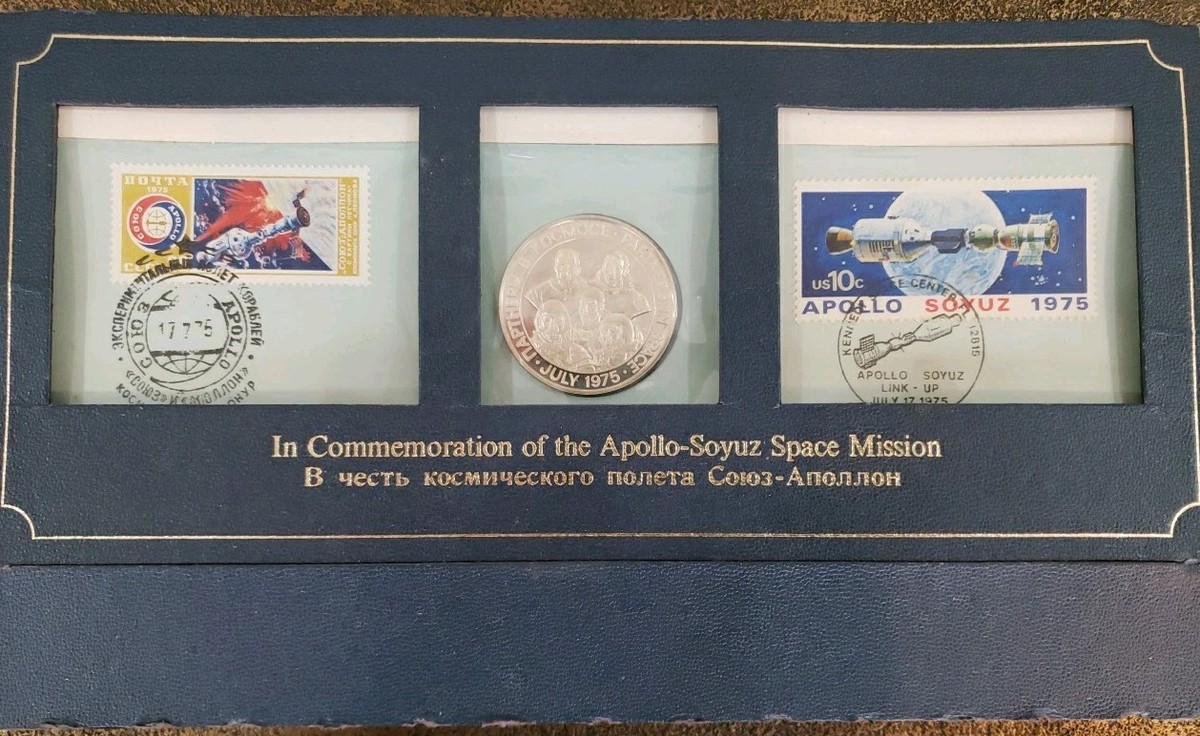 Franklin Mint 1975 Apollo/Soyuz Commemorative Sterling Silver